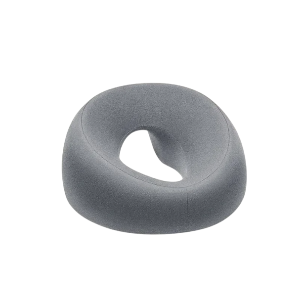 Cuscino ergonomico in schiuma memory 26 x 13 x 6 cm Cuscino per dormire sulla scrivania Cuscino cosmetico per massaggi Supporto per la testa in poliestere grigio