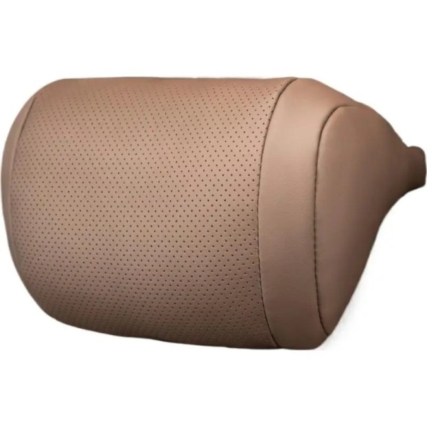 Cuscino per il collo da auto ergonomico 3D supporto per la testa morbido e soffice supporto per il collo accessorio universale da viaggio per seggiolino auto marrone