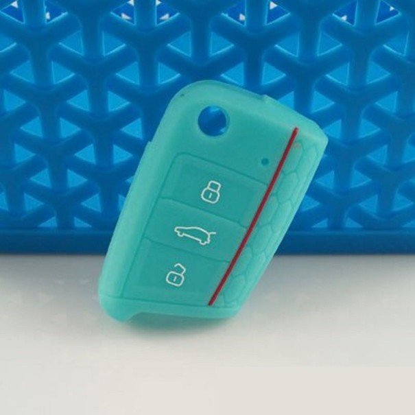 Custodia in silicone per chiave per Škoda turchese