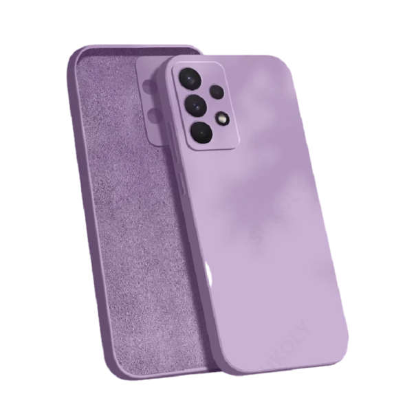 Custodia in silicone per Samsung A73 5G viola chiaro