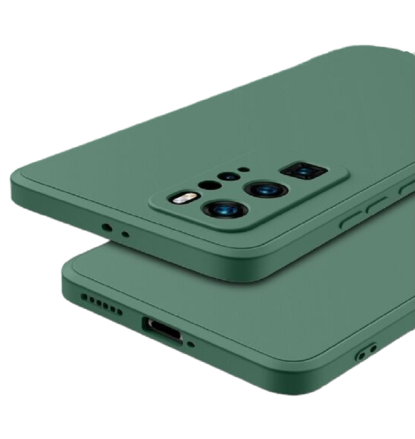 Custodia in silicone resistente per Huawei Mate 40 verde scuro