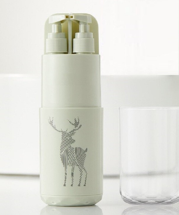 Custodia multifunzionale da bagno 5 in 1 verde