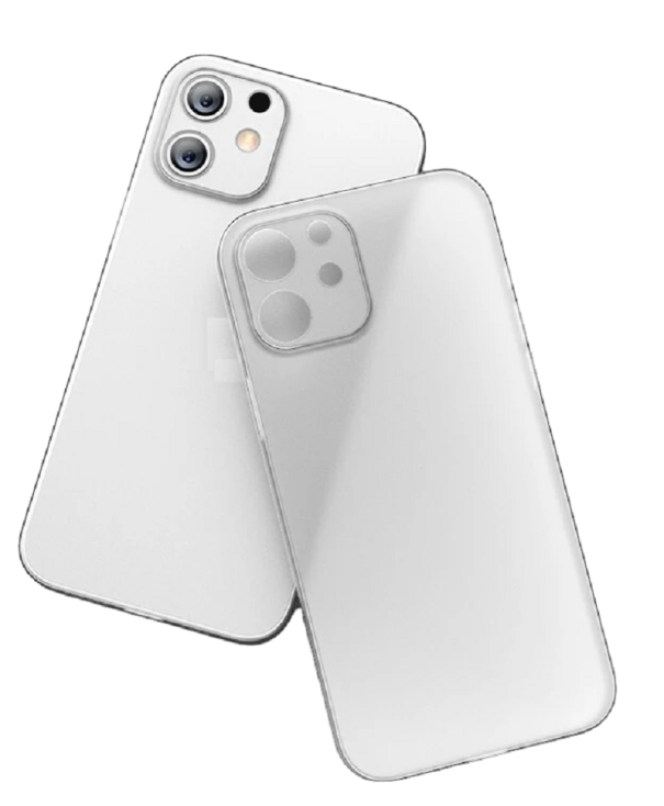 Custodia opaca trasparente per iPhone 15 Pro Max bianco