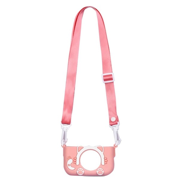 Custodia per fotocamera per bambini gatto rosa