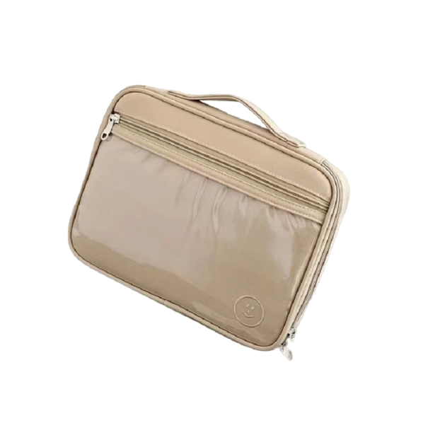 Custodia per MacBook e iPad con tasca laterale trasparente 12,9 - 13,3 pollici, 33 x 24 cm marrone