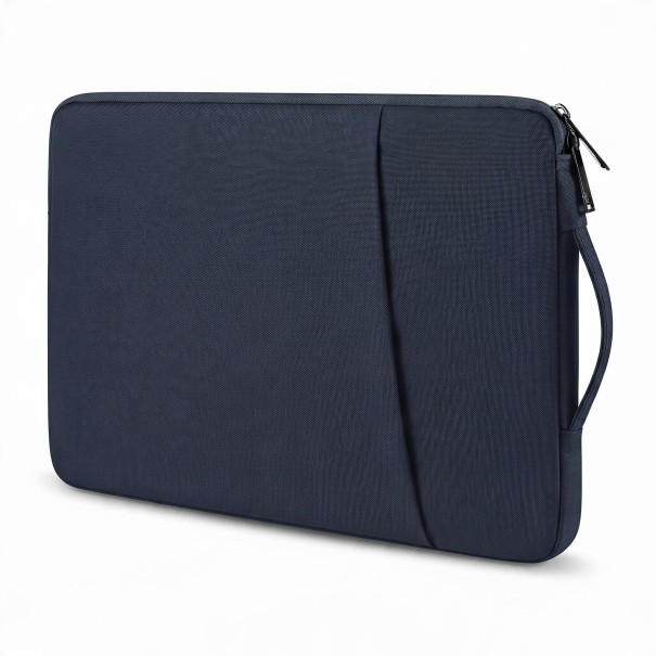 Custodia per notebook 14 a 15,4 pollici con manico laterale e tasca frontale con zip 38,5 x 27 x 3 cm Idrorepellente per MacBook Pro blu scuro