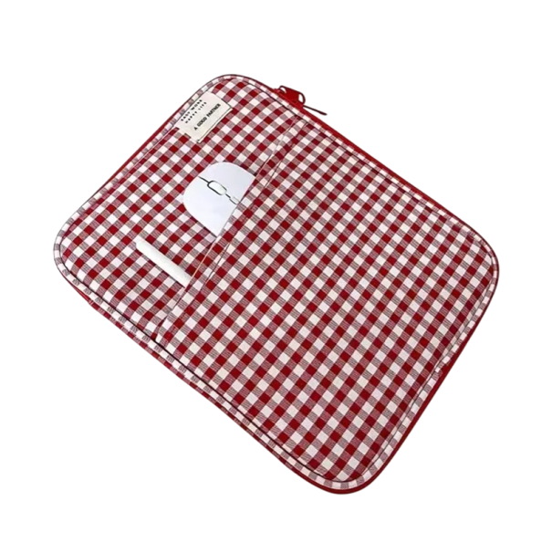 Custodia per tablet 13–14 pollici Custodia protettiva per iPad Air Custodia imbottita con zip Design elegante Colori neutri Soluzione portatile rosso