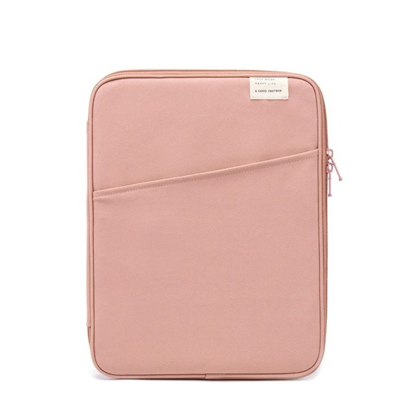 Custodia per tablet da 13–14 pollici Custodia protettiva per iPad Air Colori neutri Imbottitura interna morbida Zip Design leggero e portatile rosa