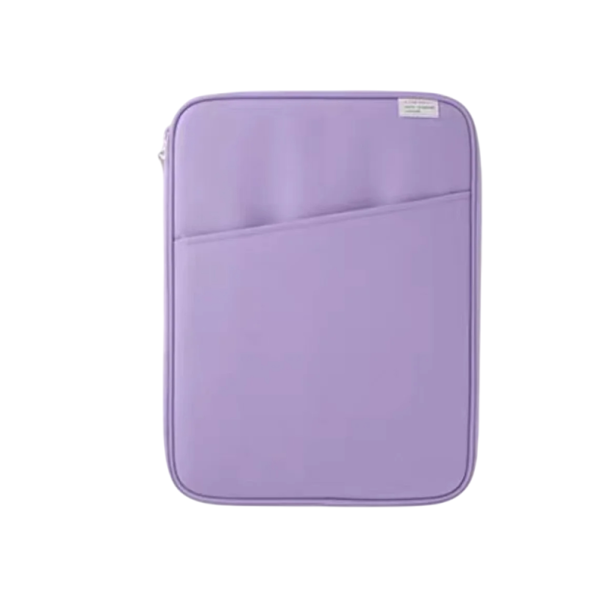 Custodia per tablet da 13–14 pollici Custodia protettiva per iPad Air Colori neutri Imbottitura interna morbida Zip Design leggero e portatile viola