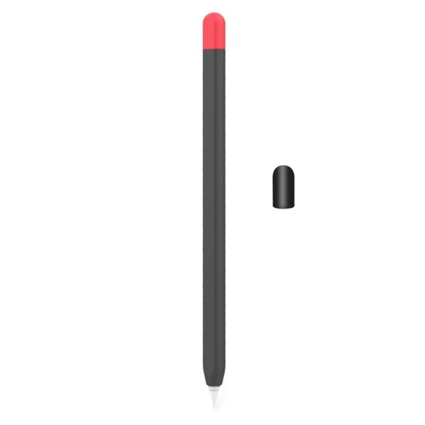 Custodia protettiva in silicone colorato per Apple Pencil 2 con cappuccio removibile, materiale elastico, superficie liscia antiscivolo nero
