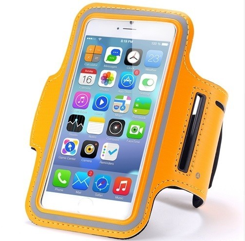 Custodia sportiva per cellulare giallo 7