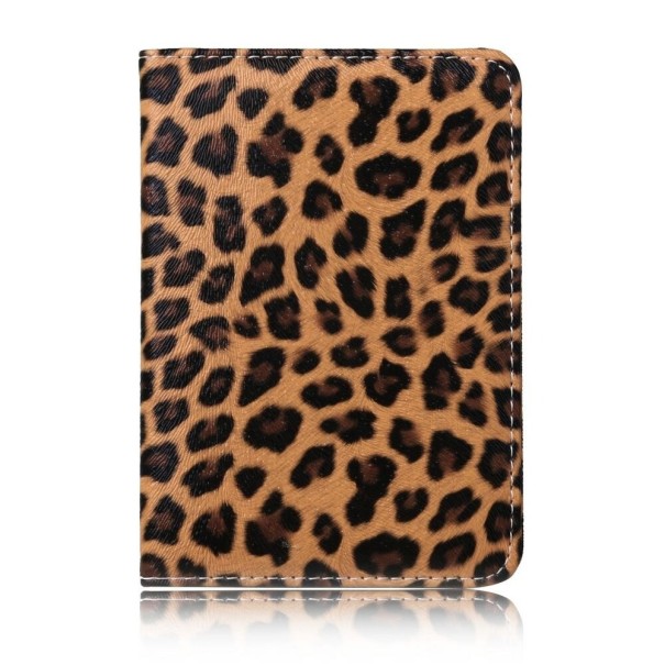 Cutie pentru documente cu model leopard T1084 maro