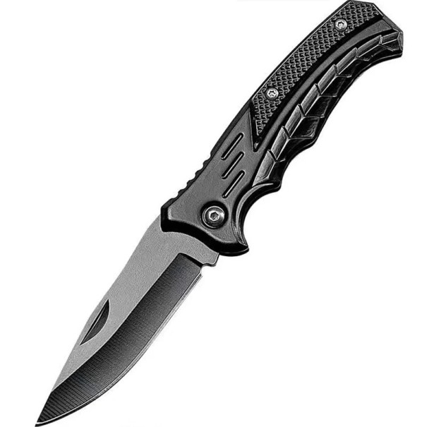 Cuțit de buzunar pliabil din oțel inoxidabil 16 cm Cuțit de buzunar EDC practic Instrument de exterior Camping Drumeții Călătorii Supraviețuire Excursii Instrumente negru