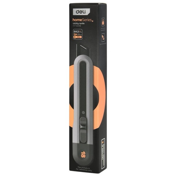 Cuțit pliabil 18 mm Cuțit de lucru cu prindere fermă Instrument de tăiere pentru carton, folie de tapet, lucrări DIY 1