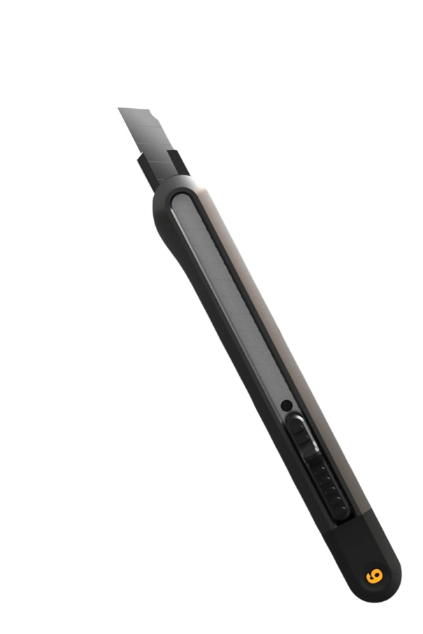 Cuțit pliabil HT4009 Cuțit de lucru retractabil cu corp ergonomic Lamă pentru tăieturi precise Pachete de hârtie folie Birou uz casnic 1