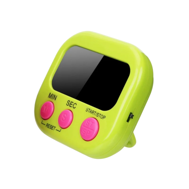 Cyfrowy kuchenny timer z magnesem LCD Timer 0-100 minut Przypomnienie czasu na gotowanie, pieczenie, naukę, sport i spotkania zielony