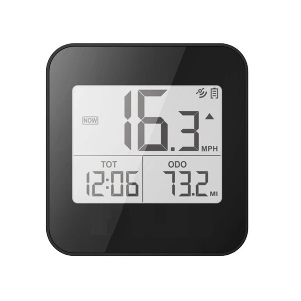 Cykel-LED-speedometer med GPS 5,5 x 5,5 x 2,2 cm Trådløst display 2&quot; Vandtæt IPX6 USB-C 900 mAh 25 timers batterilevetid Kilometer Cykelholder inkluderet 1