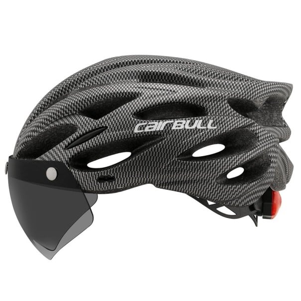 Cykelhjälm med glasögon M/L 54 - 61 cm silver