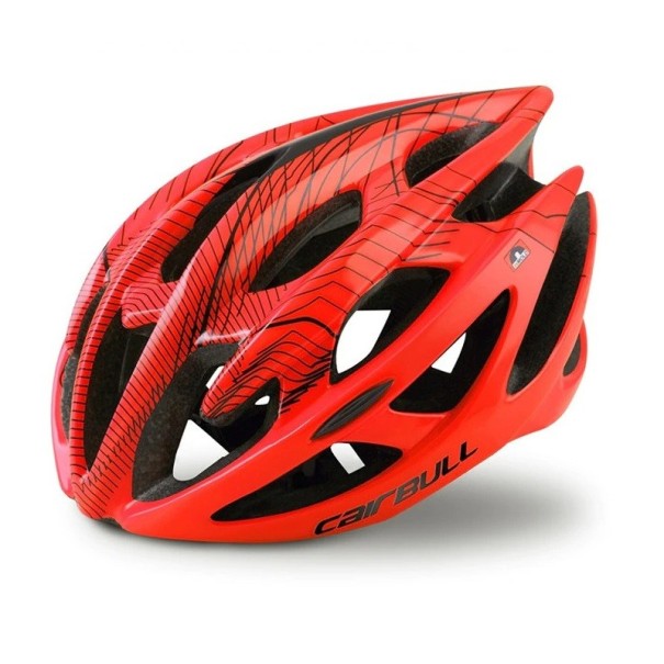 Cykelhjelm M 52 - 58 cm rød