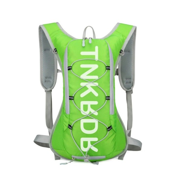 Cykelryggsäck 12L 41 x 29 x 10 cm Vattentätt material Reflekterande element Visslinga för överlevnad Andningsbara remmar Hjälmskydd Lätt sportryggsäck grön