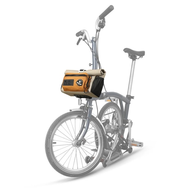 Cyklistická brašna na řídítka 23 x 15 x 11 cm Objem 4 l Polyesterová voděodolná taška na kolo Přední cyklo kapsa khaki