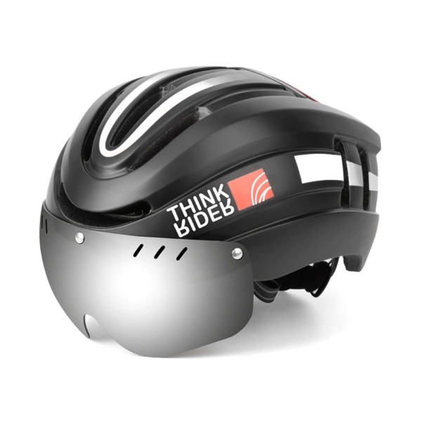 Cyklistická helma s brýlemi 57 - 62 cm bílá