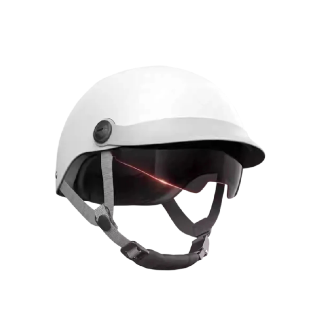 Cyklistická helma s výklopnou slnečnou clonou 27 x 17 cm obvod hlavy 54-62 cm Škrupina z ABS nastaviteľná veľkosť pre elektrobicykel biela