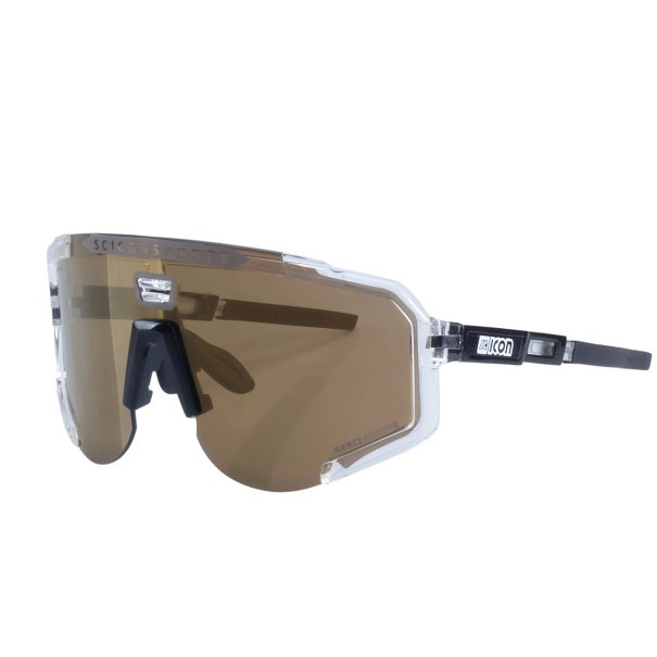 Cyklistické brýle UV400 TR-90 polykarbonát Šířka 13,5 cm Výška 6 cm Průhledné obroučky Unisex MTB silniční sportovní hnědá