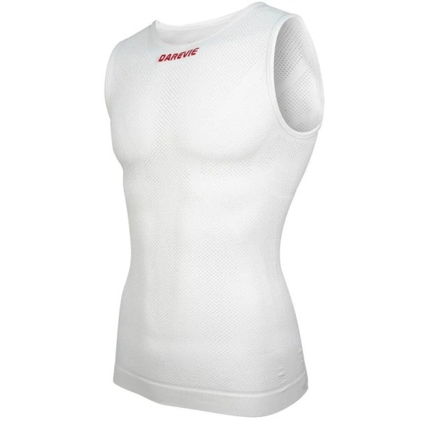 Cyklistické kompresní tílko jako spodní vrstva pod dres, na cyklistiku, sport a volnočasové aktivity unisex bílá XS/S
