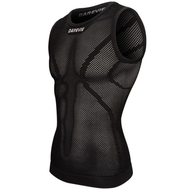 Cyklistické kompresní tílko jako spodní vrstva pod dres, na cyklistiku, sport a volnočasové aktivity unisex černá XS/S