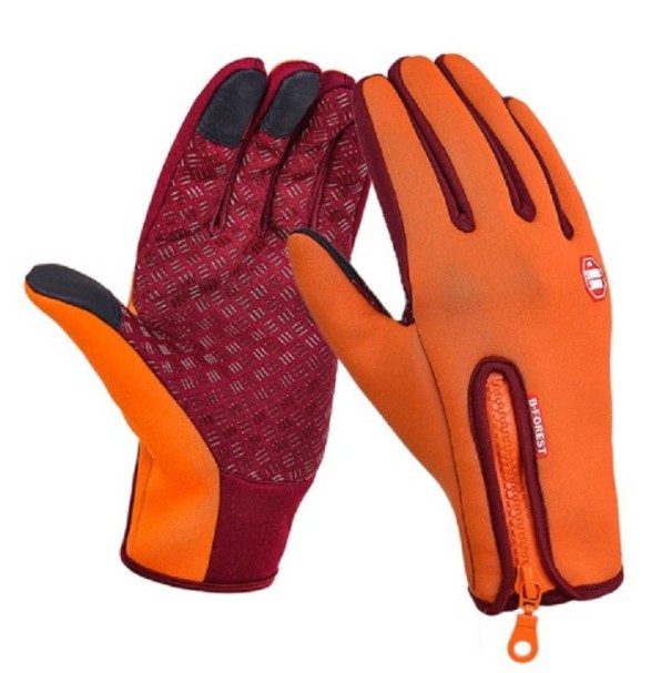 Cyklistické rukavice unisex J2783 oranžová M