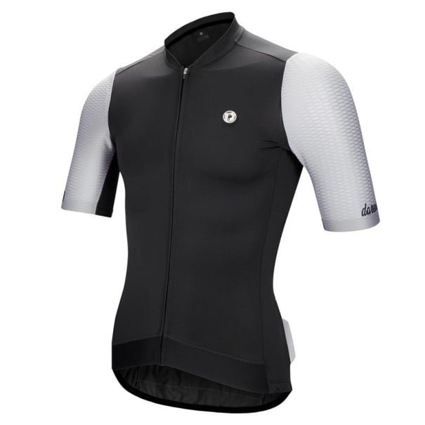 Cyklistický dres s krátkým rukávem na zip, pro cyklistiku, sport a volnočasové aktivity unisex černá XXS