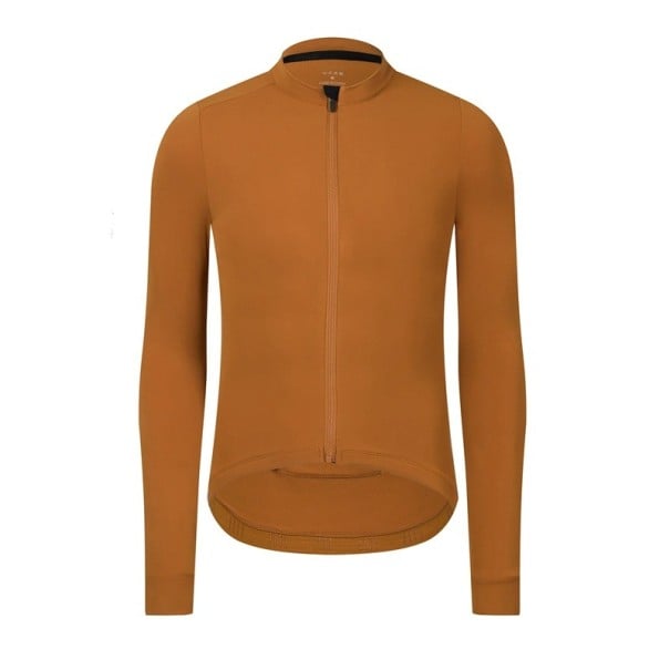 Cyklistický sportovní dres s dlouhým rukávem na zip pro chladnější období se 3 zadními a 1 boční kapsou Pro cyklistiku a sport unisex oranžová S