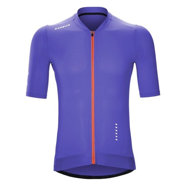 Cyklistický športový dres s krátkym rukávom na zips so 3 zadnými vreckami pre cyklistiku, šport a vonkajšie aktivity unisex fialová L
