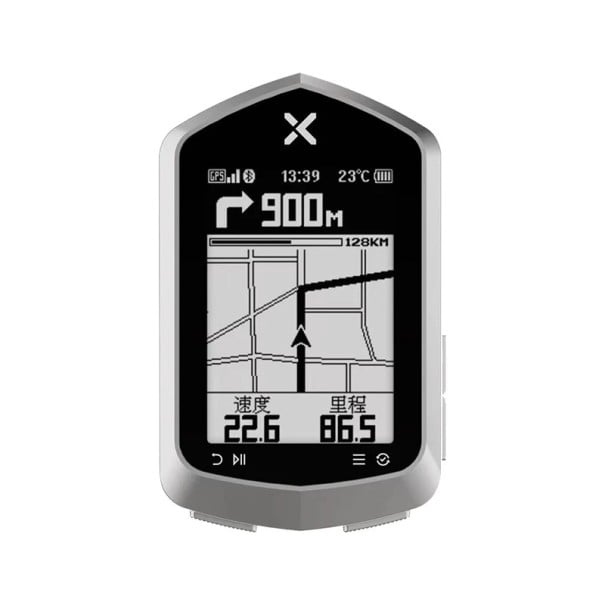 Cyklocomputer z nawigacją GPS i mapami 2,4" wyświetlacz szklany wyświetlacz Bluetooth ANT+ USB-C IPX7 czarny do jazdy na rowerze i treningu 1