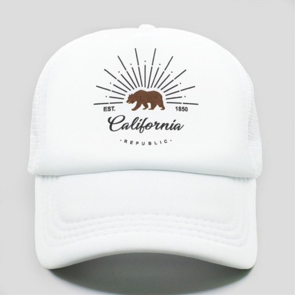 Czapka z daszkiem California trucker biały