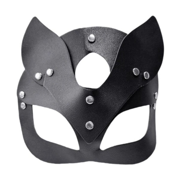 Czarna mechaniczna półmaska Catwoman na cosplay i karnawał Mask Halloween dla dorosłych Straszny rekwizyt 1