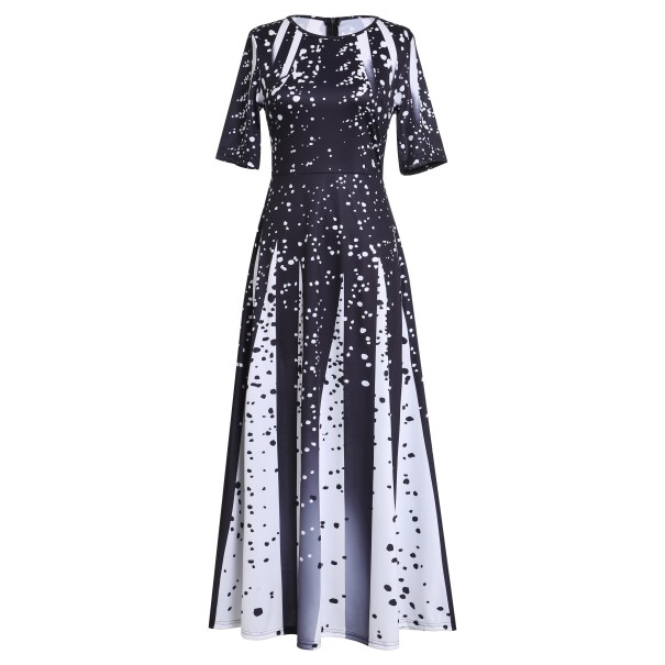Czarno-biała elegancka sukienka XXL