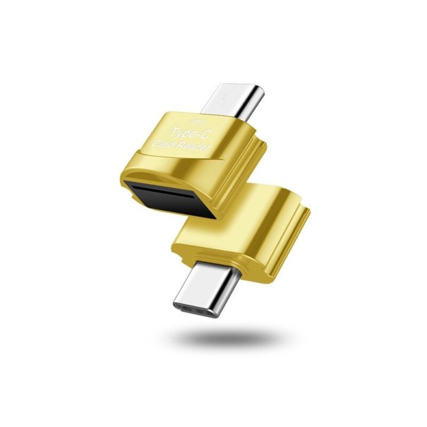 Czytnik kart micro SD USB-C żółty