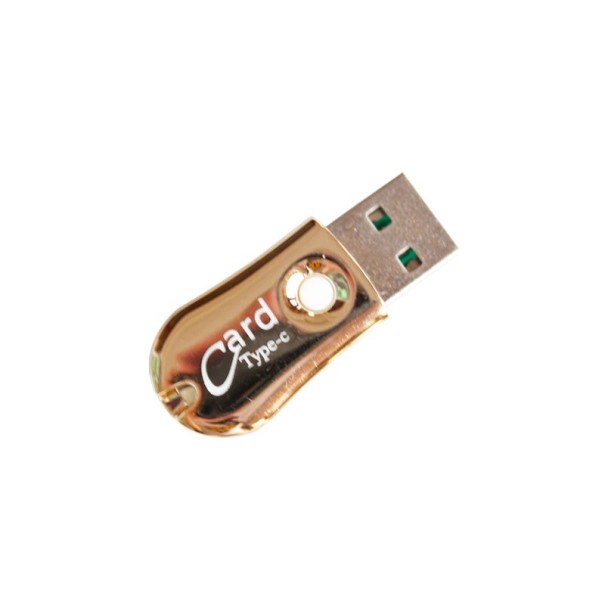 Czytnik kart pamięci USB-C / USB Micro SD K932 żółty