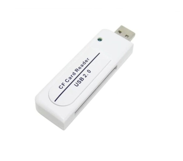 Czytnik kart pamięci USB CF biały