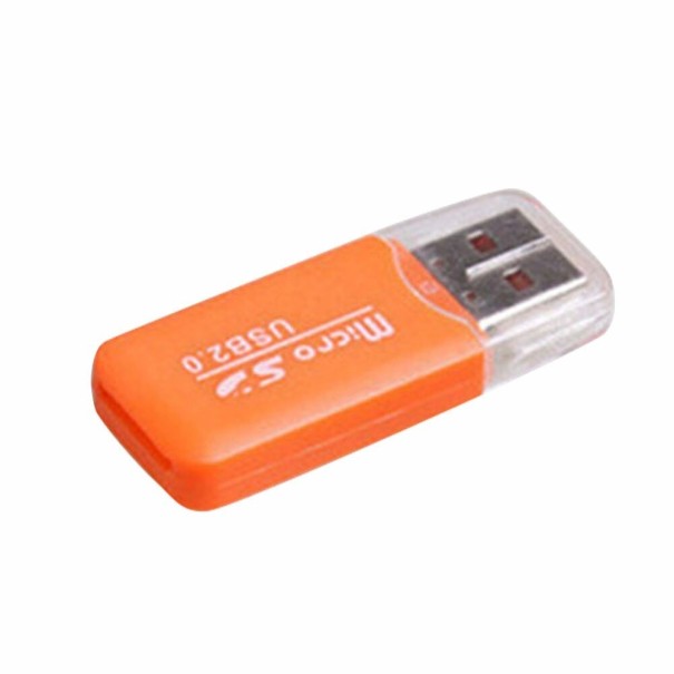 Czytnik kart pamięci USB Micro SD K889 pomarańczowy