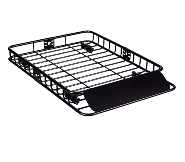 Dachträger für Auto mit einer Tragfähigkeit von 90,7 kg 1175 × 915 × 114 mm aus schwarzem Stahl zur Beförderung von Gepäck auf dem Autodach
