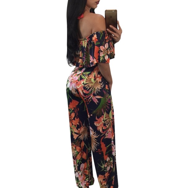 Dam sommar jumpsuit med blommor A2088