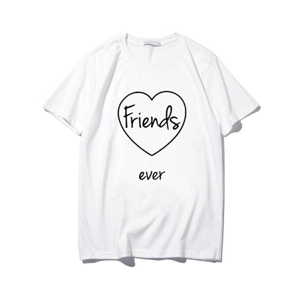 Dam T-shirt för bästa vänner B306 vit L 2