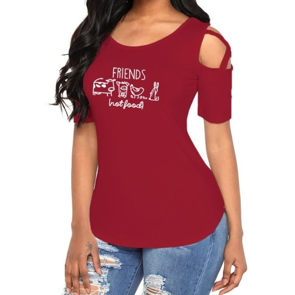 Dam T-shirt för vegetarianer XS 8