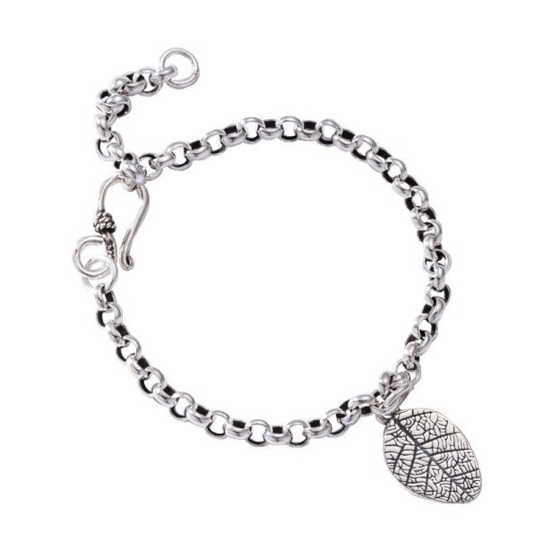 Damarmband med bladhänge 1