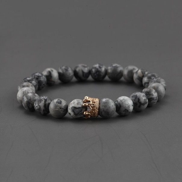 Damarmband med pärlor och krona 16,5 cm 9