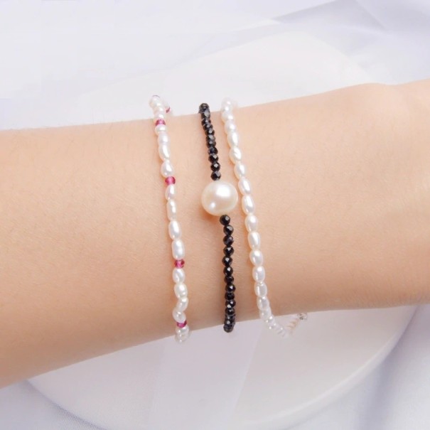 Damarmband med pärlor P215