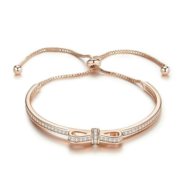 Damarmband med rosett gammelrosa